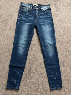 Hellahectik Women's Dark Blue Slim Fit Jeans - Size 28